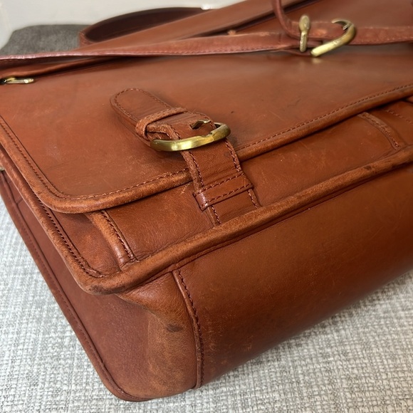 Genuine Leather Messenger Briefcase Crossbody Laptop Shoulder Strap Bag Vintage - Picture 6 of 16